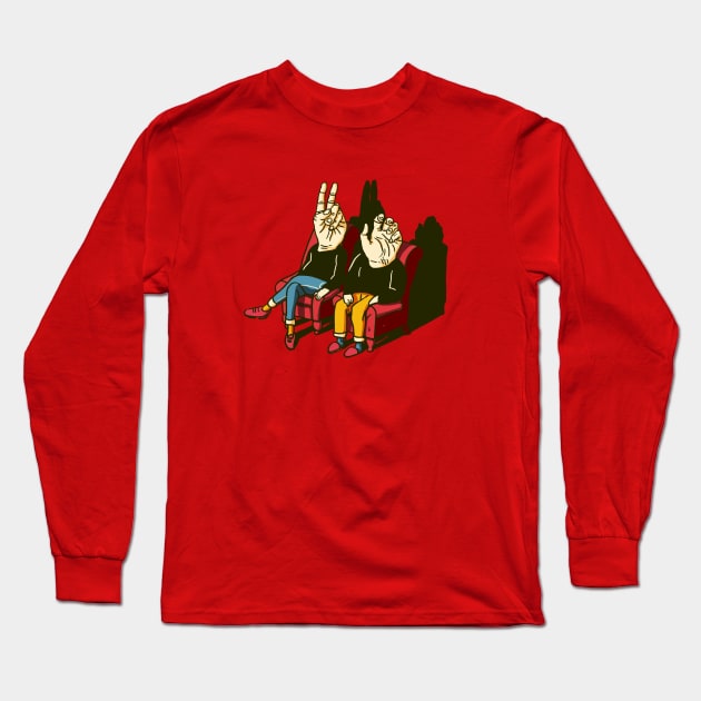 Hands free Long Sleeve T-Shirt by A N Illustration